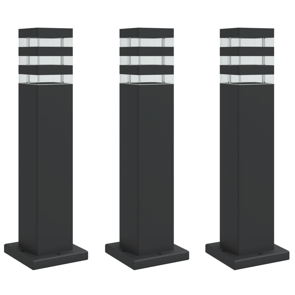 Buitenvloerlampen Aluminium Zwart