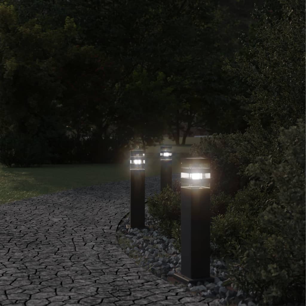 Buitenvloerlampen Aluminium Zwart