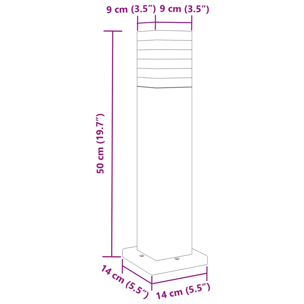 Buitenvloerlampen Aluminium Zwart