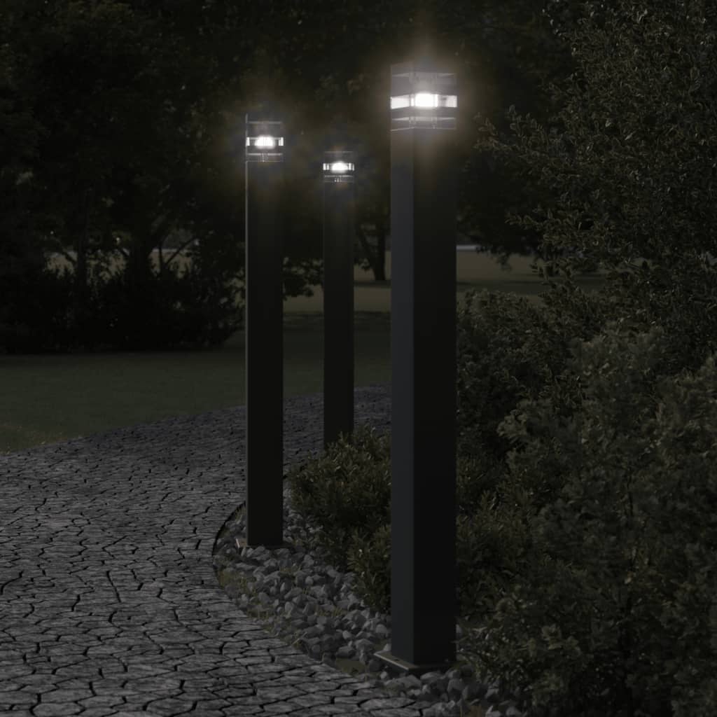 Buitenvloerlampen Aluminium Zwart