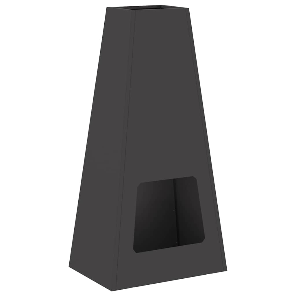 Vuurkom Zwart 50 X 35 X 100 Cm Weervast Staal