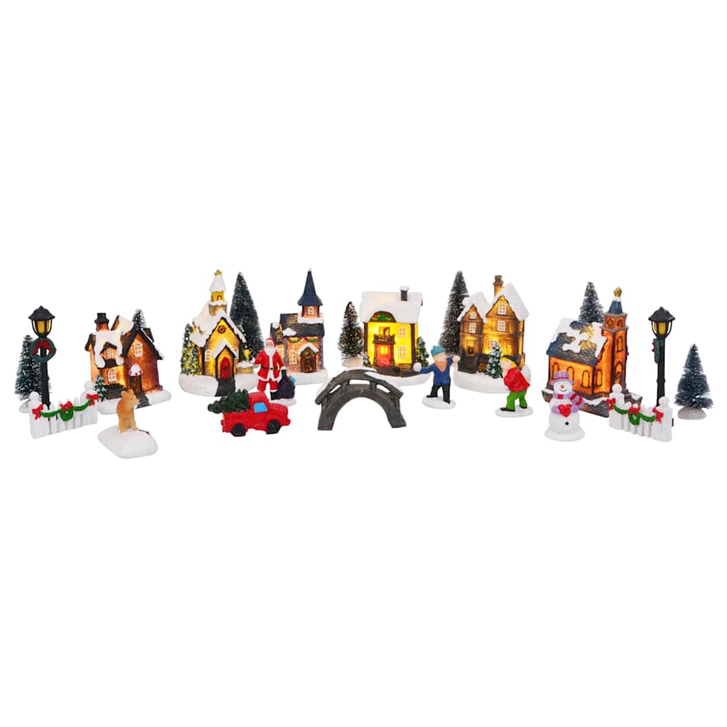 Kerst Tafeldecoratie 24 St Hars, Kunststof Multikleur