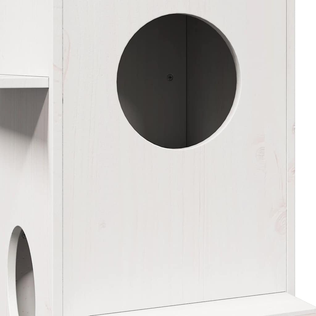 Kattenhuis 43X43X90 Cm Massief Grenenhout