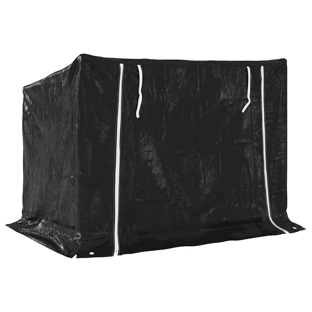 Haardhoutrek Met Regenhoes 150,5X100,5X110,5 Cm Staal