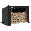 Haardhoutrek Met Regenhoes 150,5X100,5X110,5 Cm Staal