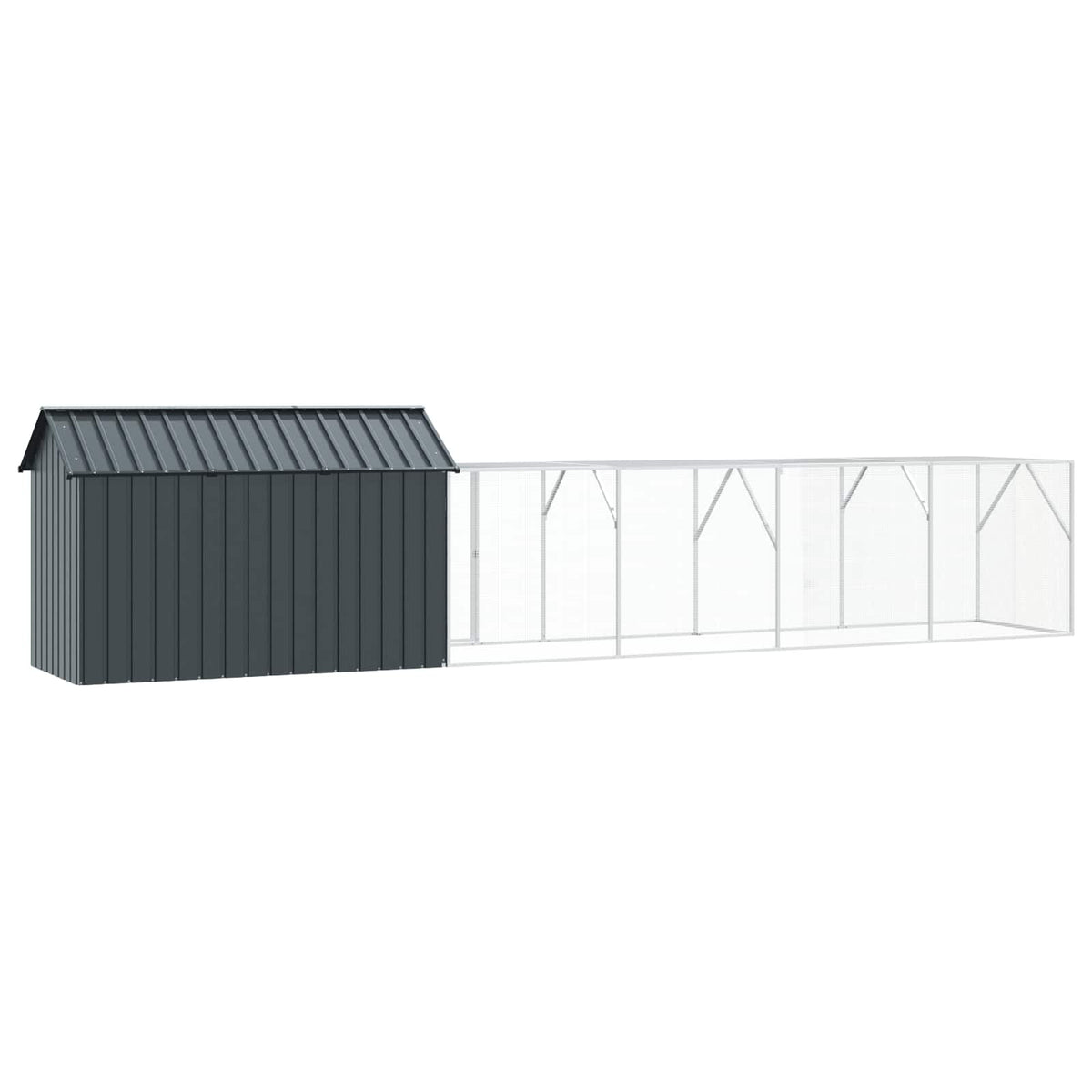 Vogelkooi Antraciet 619 X 111 X 142 Cm Gegalvaniseerd Staal