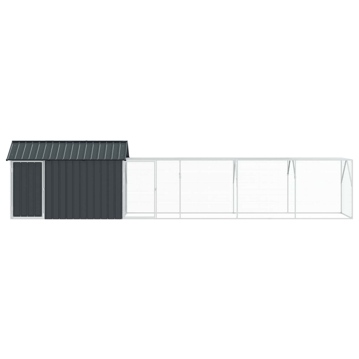Vogelkooi Antraciet 619 X 111 X 142 Cm Gegalvaniseerd Staal
