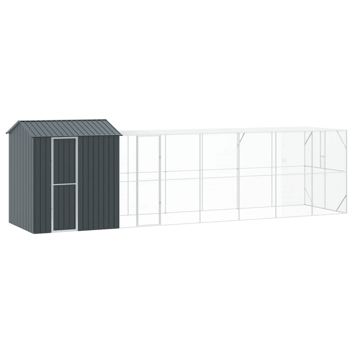 Vogelkooi Antraciet 619 X 111 X 142 Cm Gegalvaniseerd Staal
