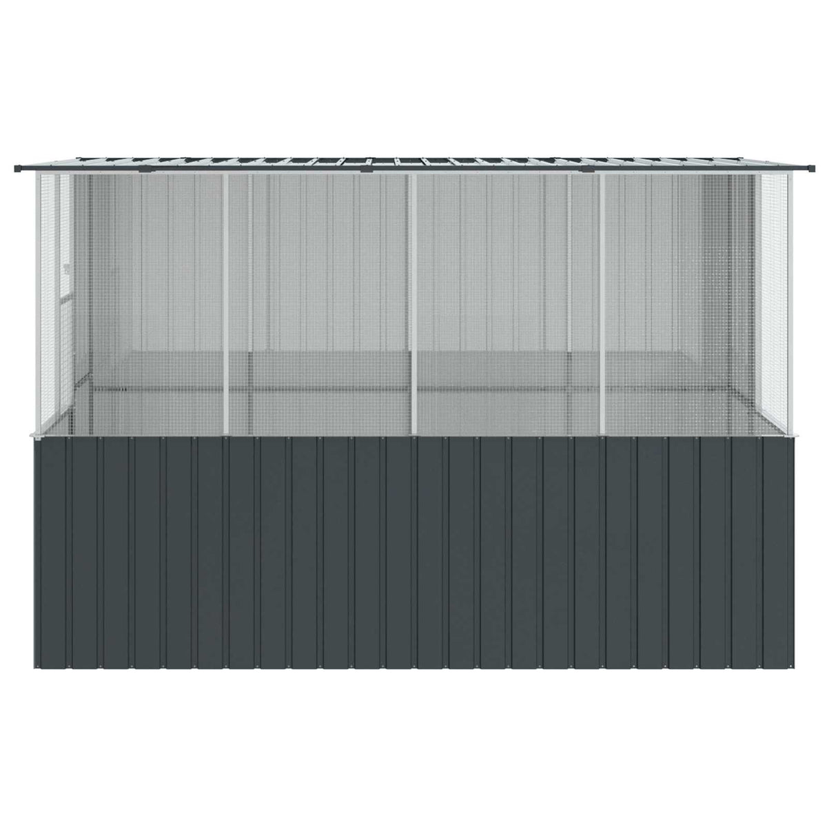 Vogelkooi Antraciet 165 X 318 X 200 Cm Gegalvaniseerd Staal