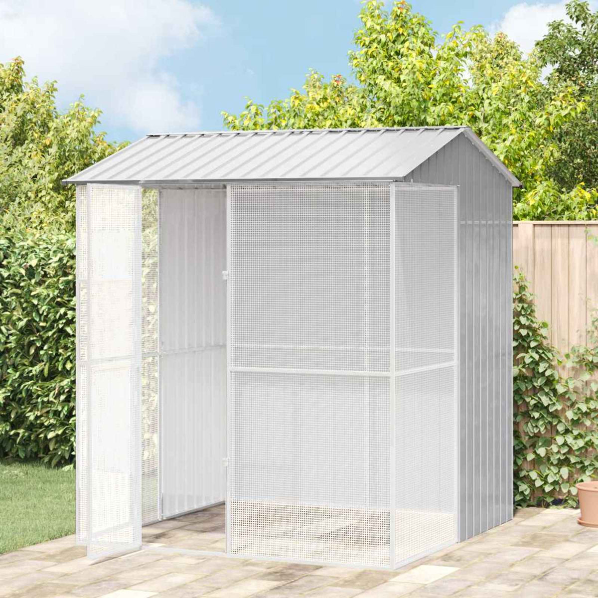 Vogelkooi 215 X 210 X 247 Cm Gegalvaniseerd Staal