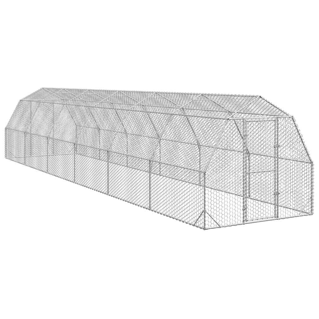 Kippenren Met Dak 2,5X2X2,25 M Gegalvaniseerd Staal