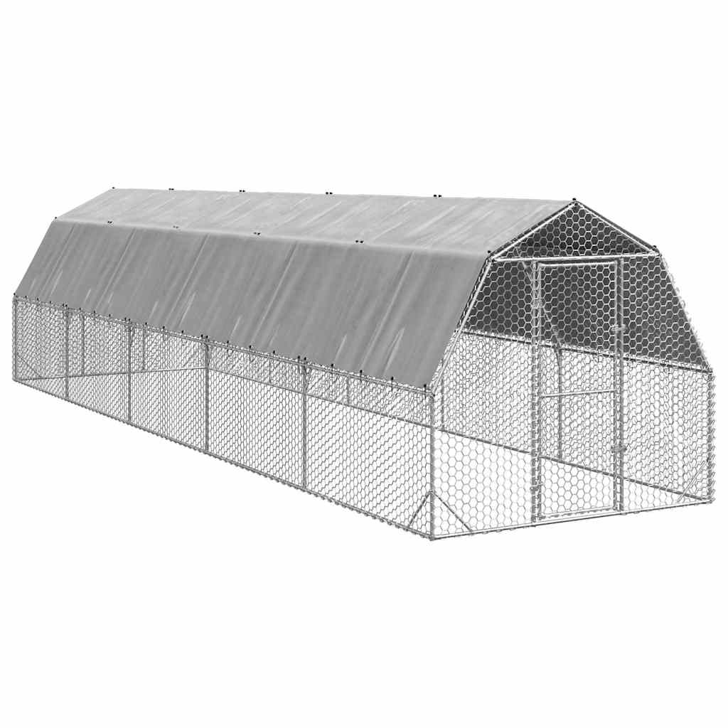 Kippenren Met Dak 2,5X2X2,25 M Gegalvaniseerd Staal