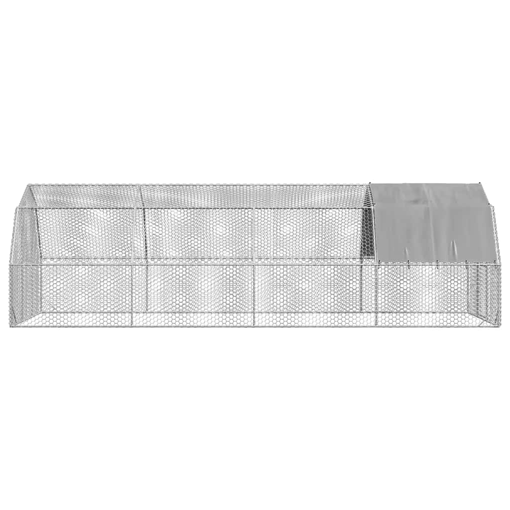 Kippenren Met Dak 2,5X8X2,25 M Gegalvaniseerd Staal