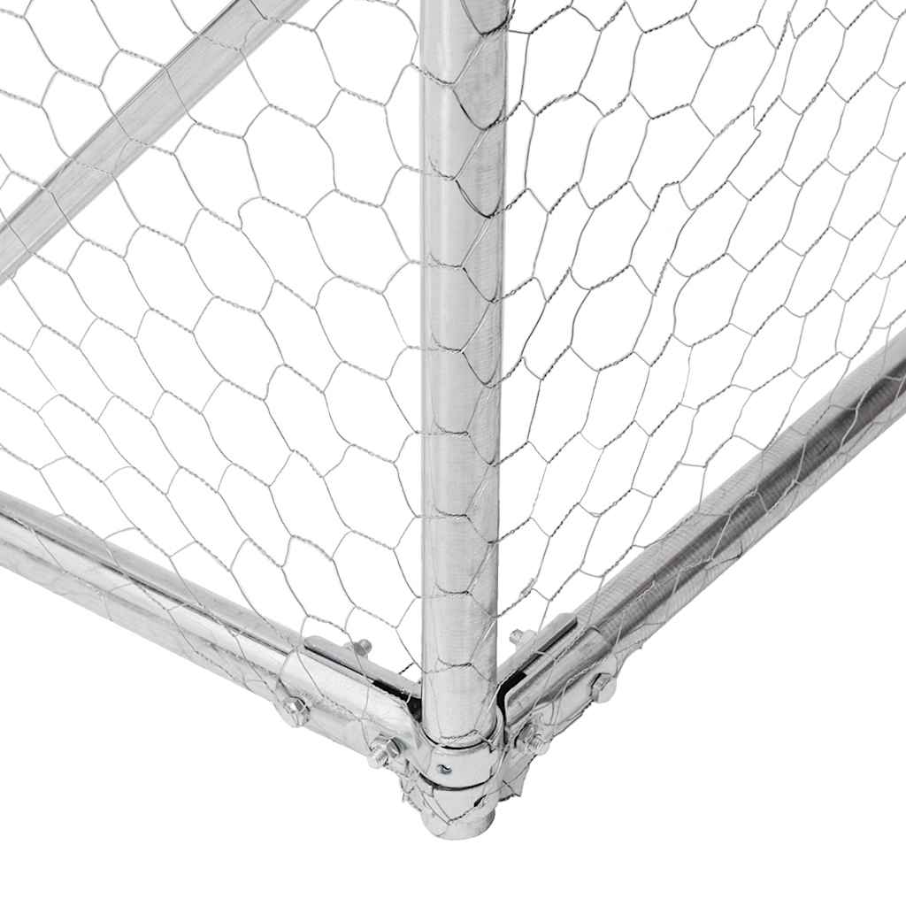 Kippenren Met Dak 2,5X8X2,25 M Gegalvaniseerd Staal