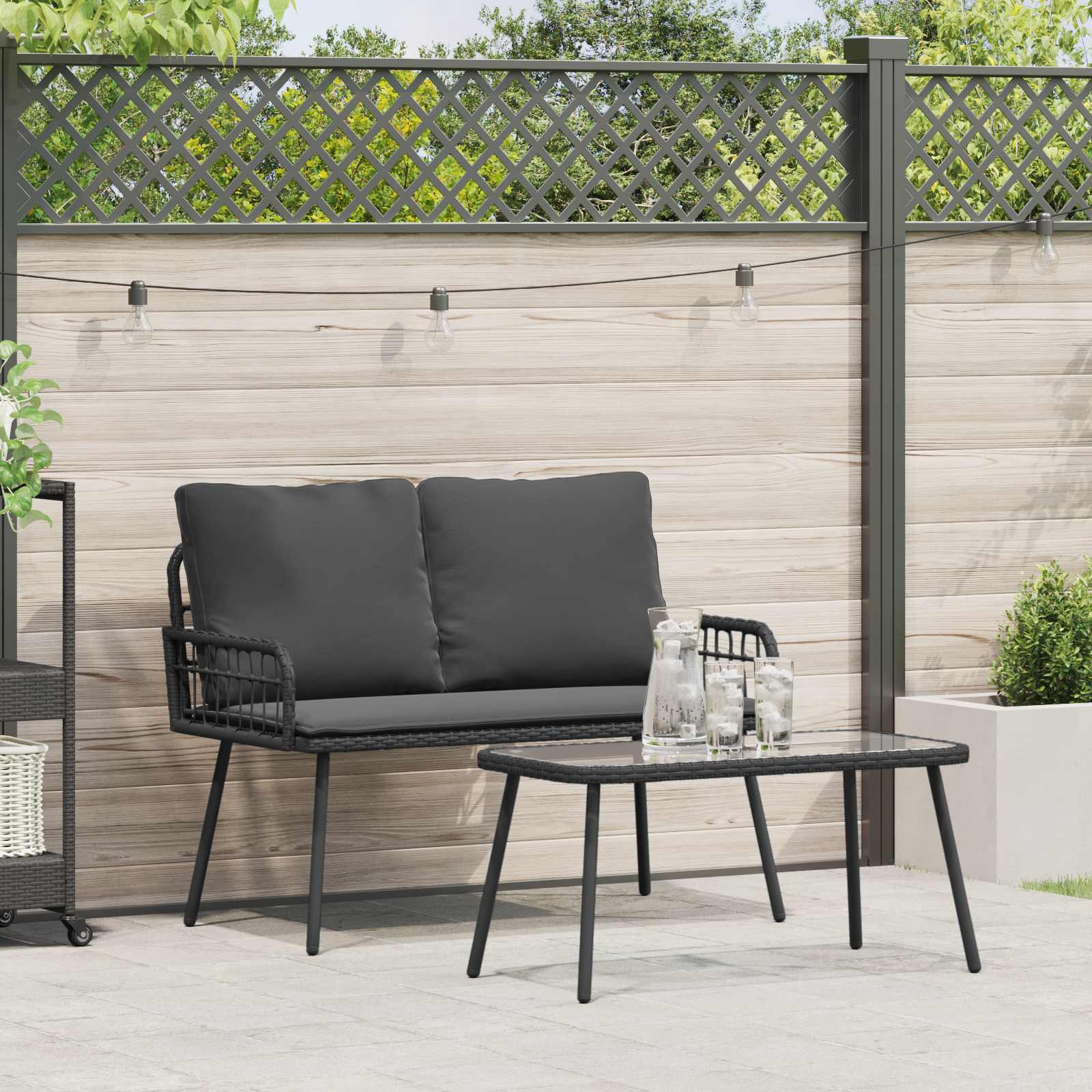Tuin Eettafelset 2 St Poly Rattan