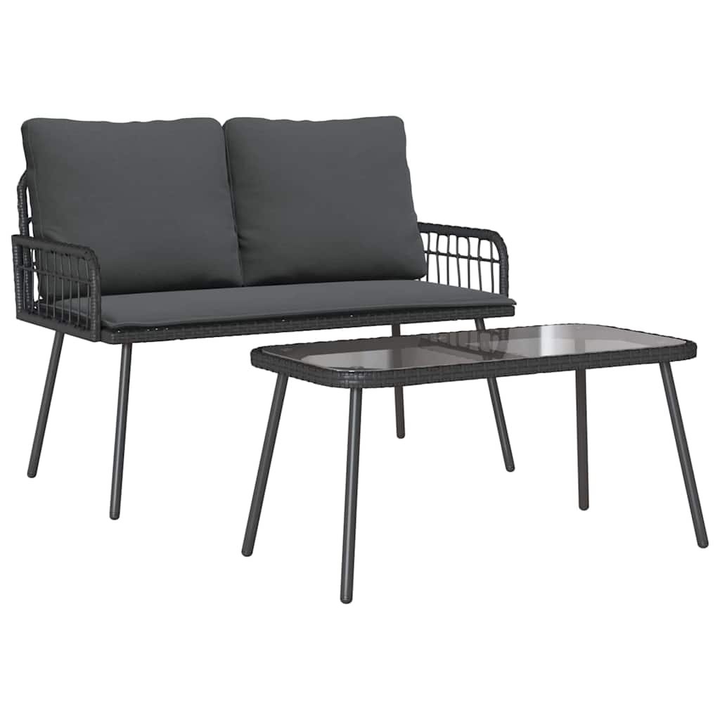Tuin Eettafelset 2 St Poly Rattan
