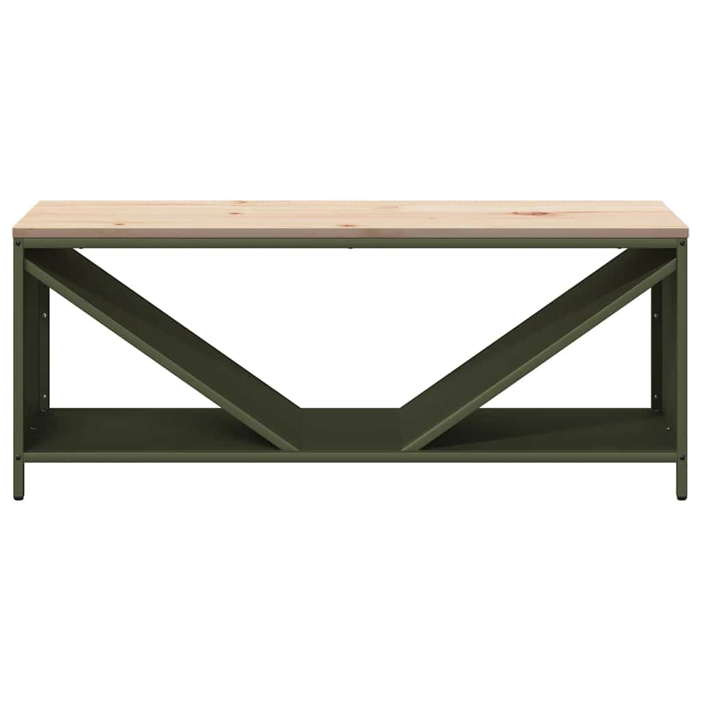 Brandhoutrek Met Houten Blad 100,5X35,5X40 Cm