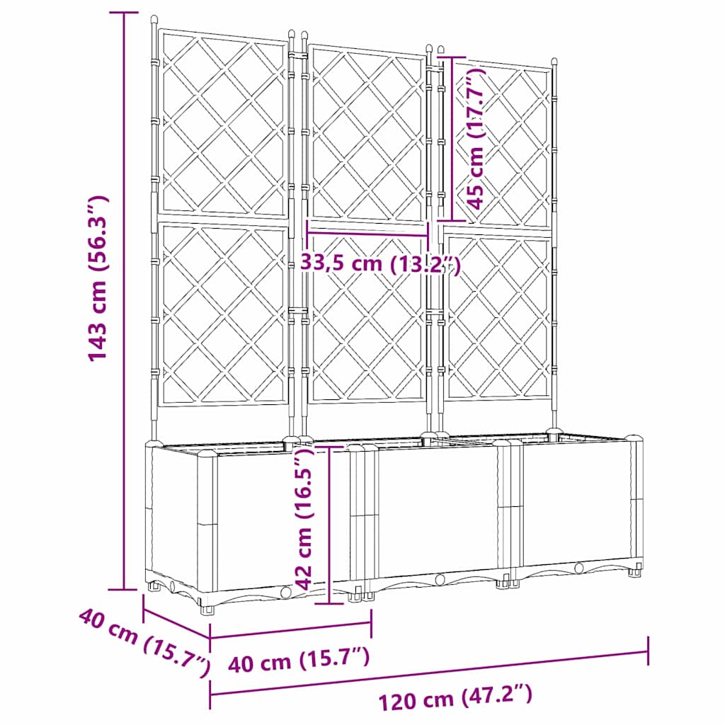 Tuin Bloempot 3 St Pp