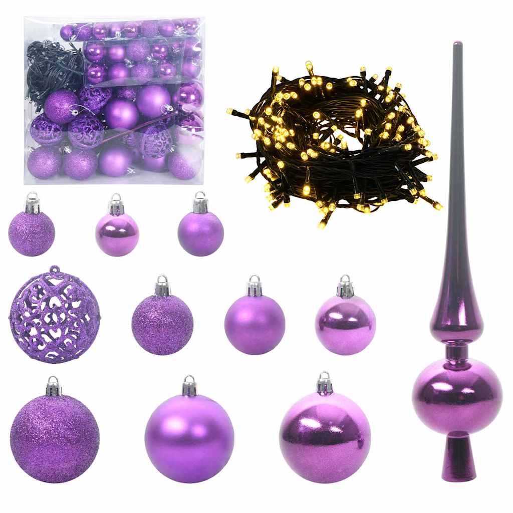 Kunstmatig Voorverlicht Kerstboom Met 300 Led Zwart 240 Cm Pvc Zwart