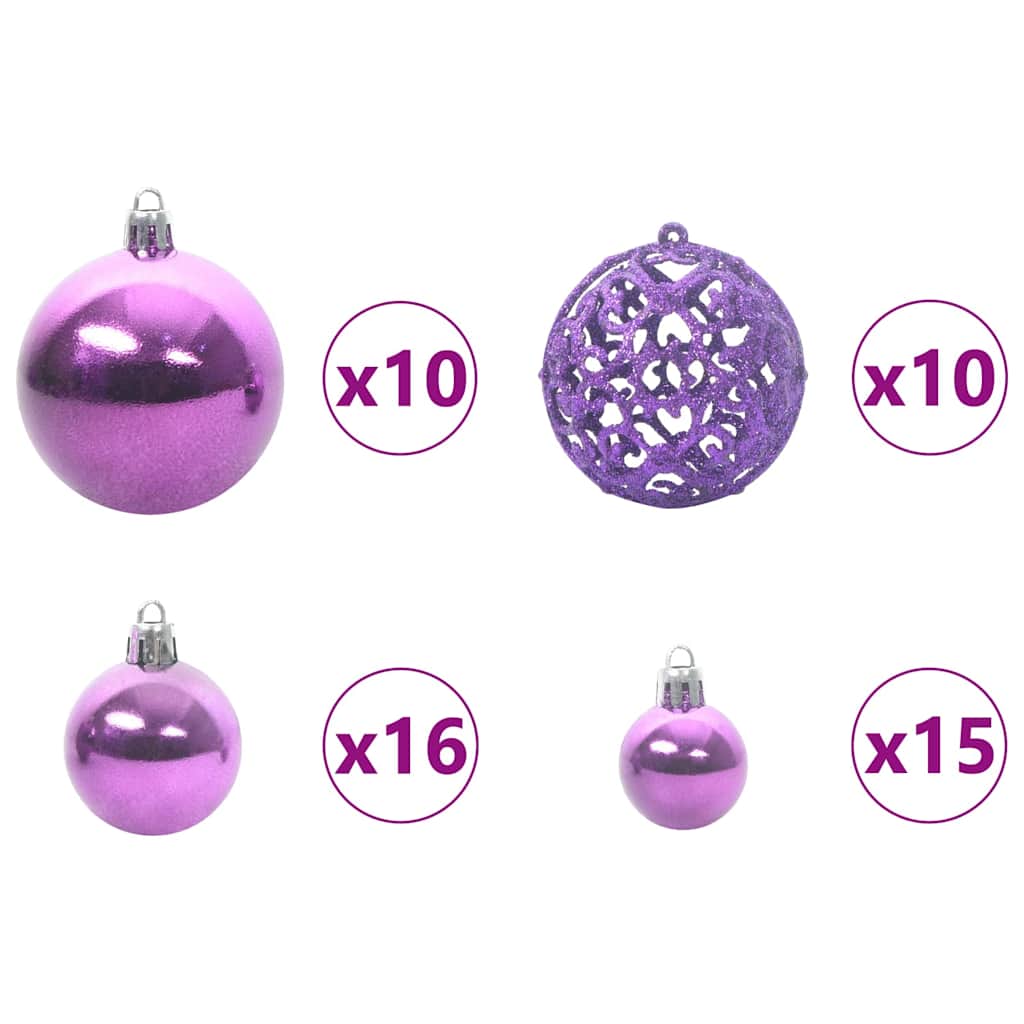 Kunstmatig Voorverlicht Kerstboom Met 300 Led Zwart 240 Cm Pvc Zwart