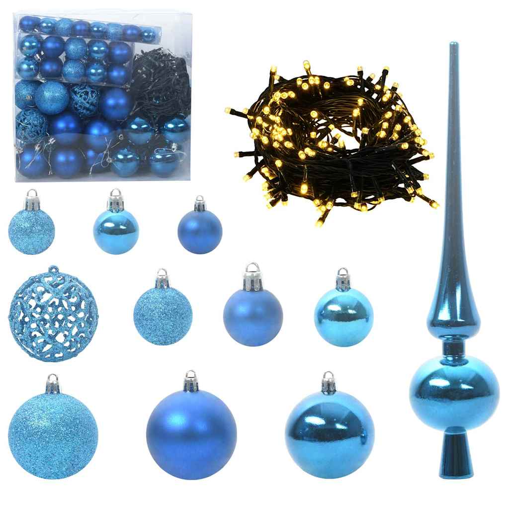 Kunstmatig Voorverlicht Kerstboom Met 300 Led Zwart 240 Cm Pvc Zwart