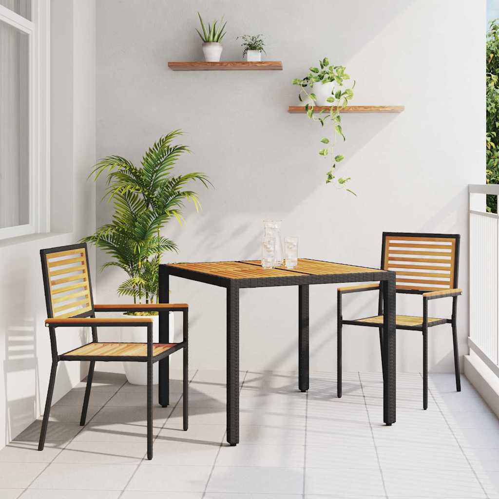 Tuin Eettafelset 5 St En Bruin Poly Rattan