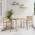 Tuin Eettafelset 5 St En Bruin Poly Rattan