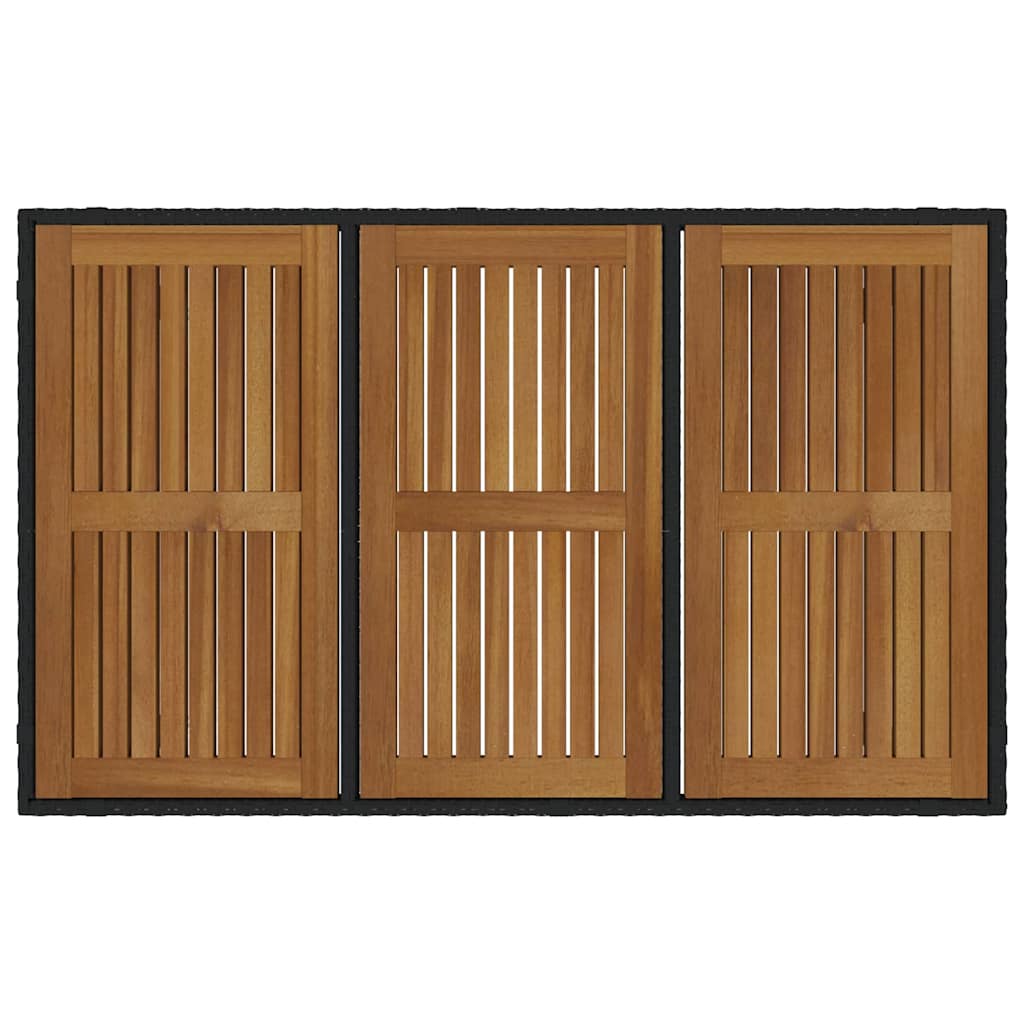 Tuin Eettafelset 5 St En Bruin Poly Rattan