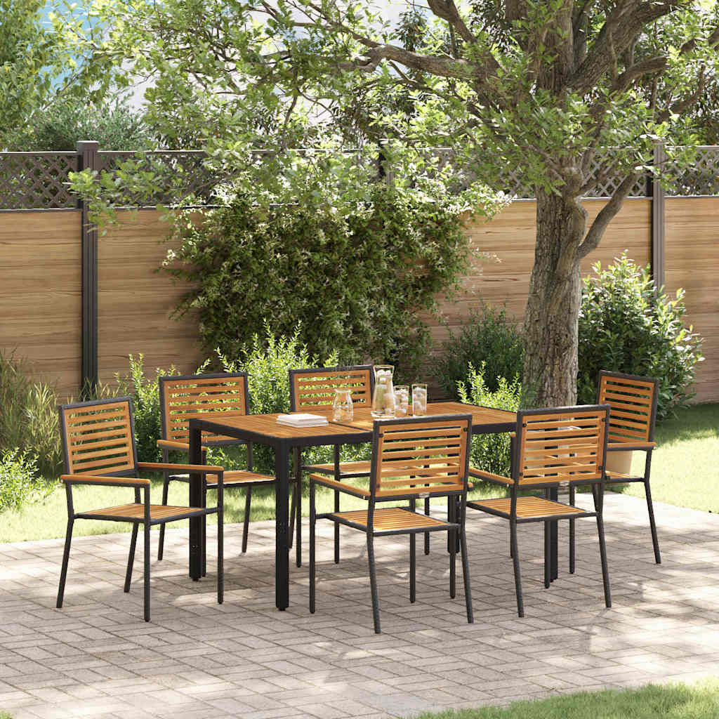 Tuin Eettafelset 5 St En Bruin Poly Rattan