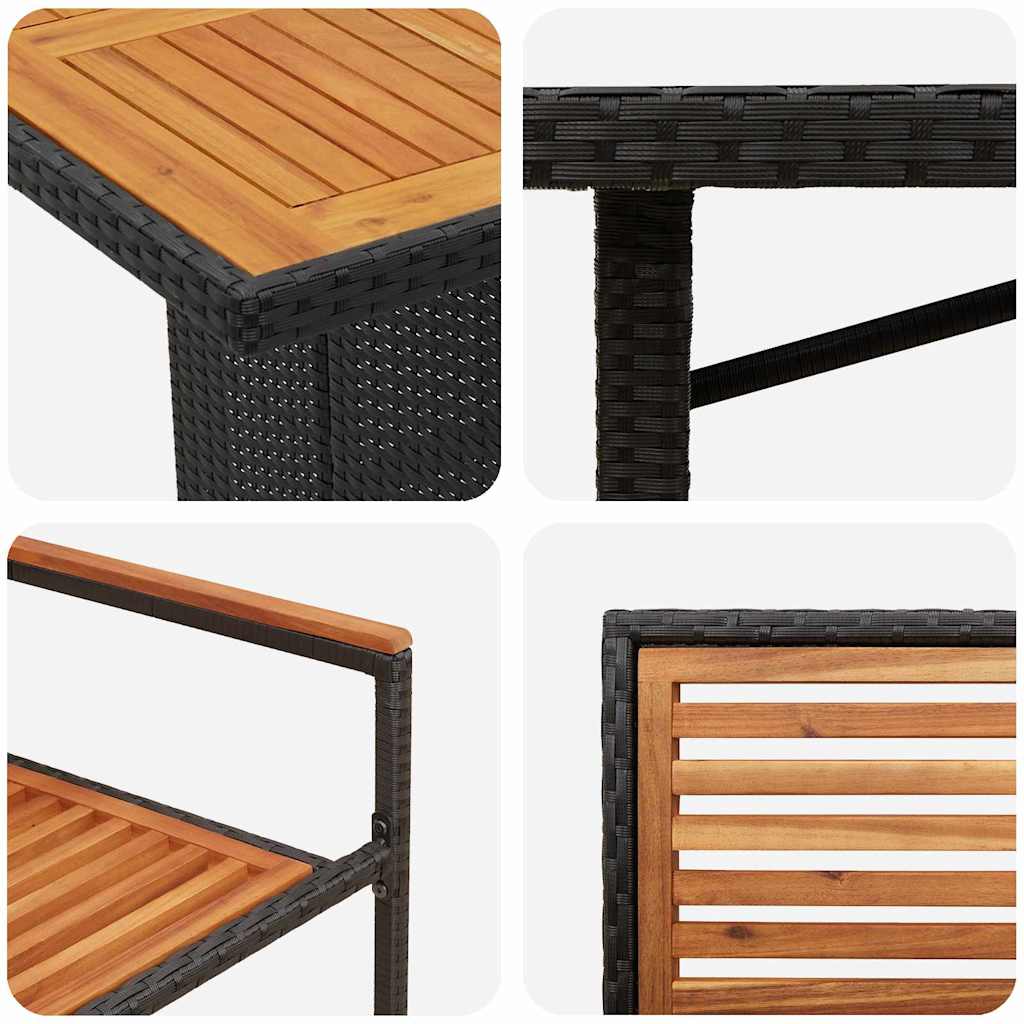 Tuin Eettafelset 7 St En Bruin Poly Rattan