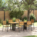 Tuin Eettafelset 7 St En Bruin Poly Rattan