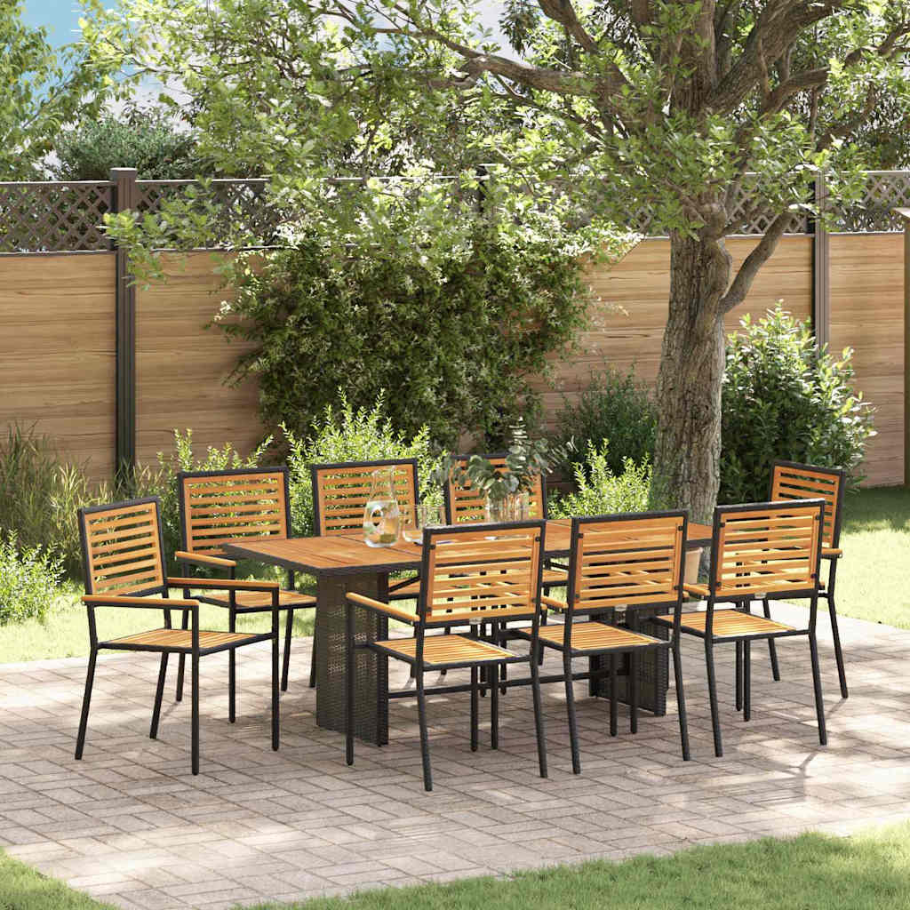 Tuin Eettafelset 7 St En Bruin Poly Rattan