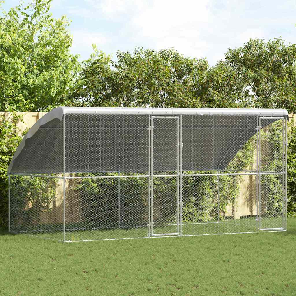 Kippenhok Zilver 2 X 2 X 2 M Gegalvaniseerd Staal