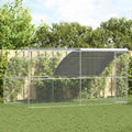 Kippenhok Met 3 St Zilver 600X200X200Cm Staal En Pe