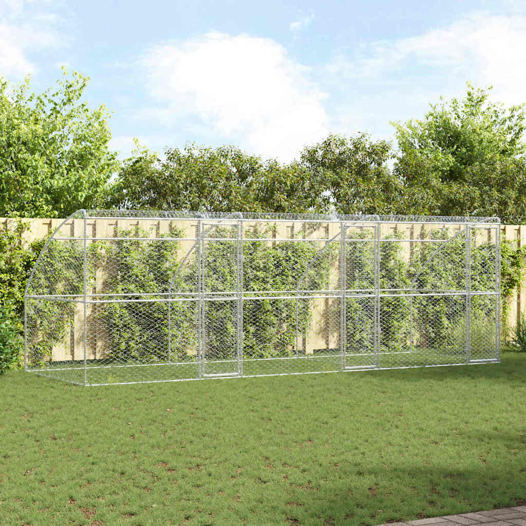 Hondenhok Zilver 2 X 2 X 2 M Verzinkt Staal
