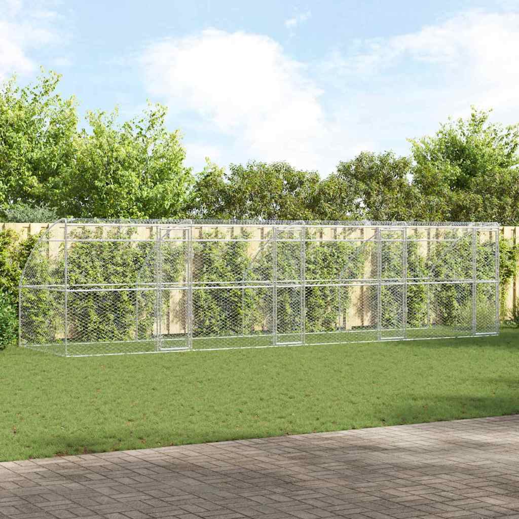 Hondenhok Zilver 2 X 2 X 2 M Verzinkt Staal
