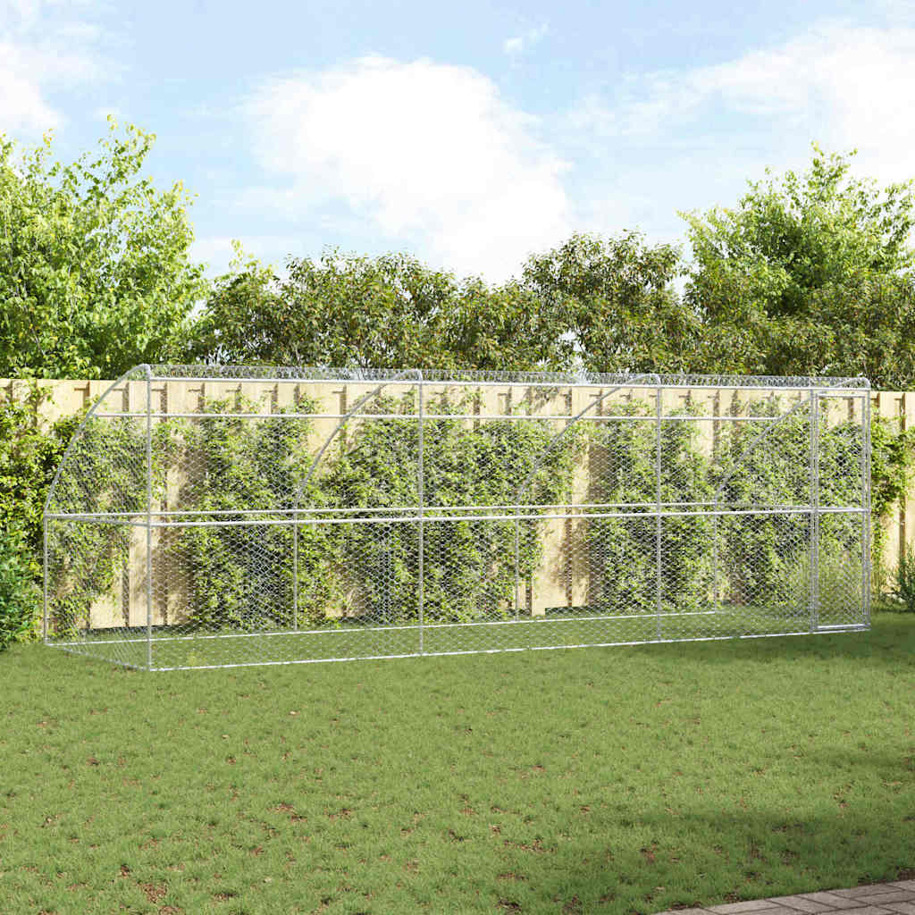 Hondenhok Zilver 2 X 2 X 2 M Verzinkt Staal
