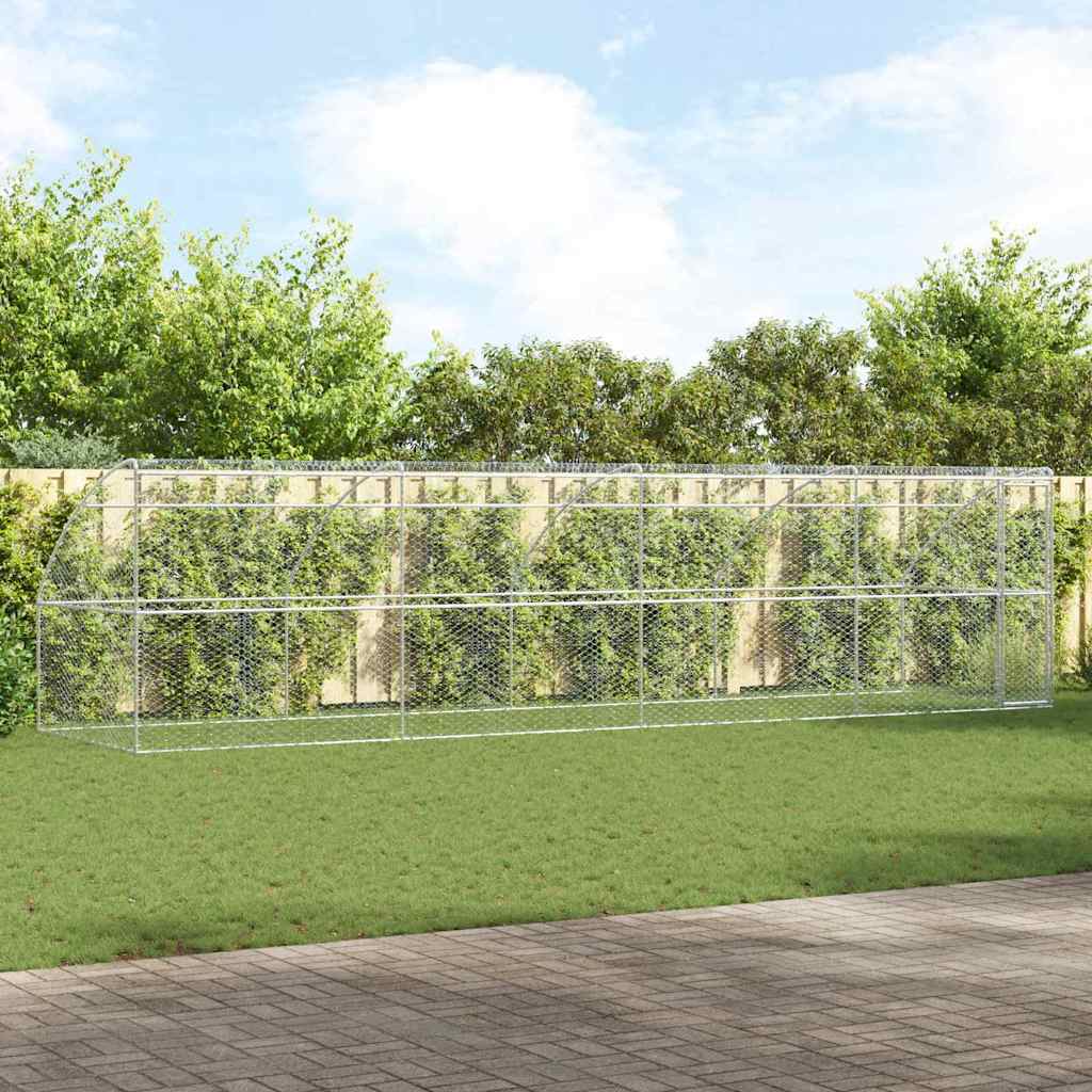 Hondenhok Zilver 2 X 2 X 2 M Verzinkt Staal