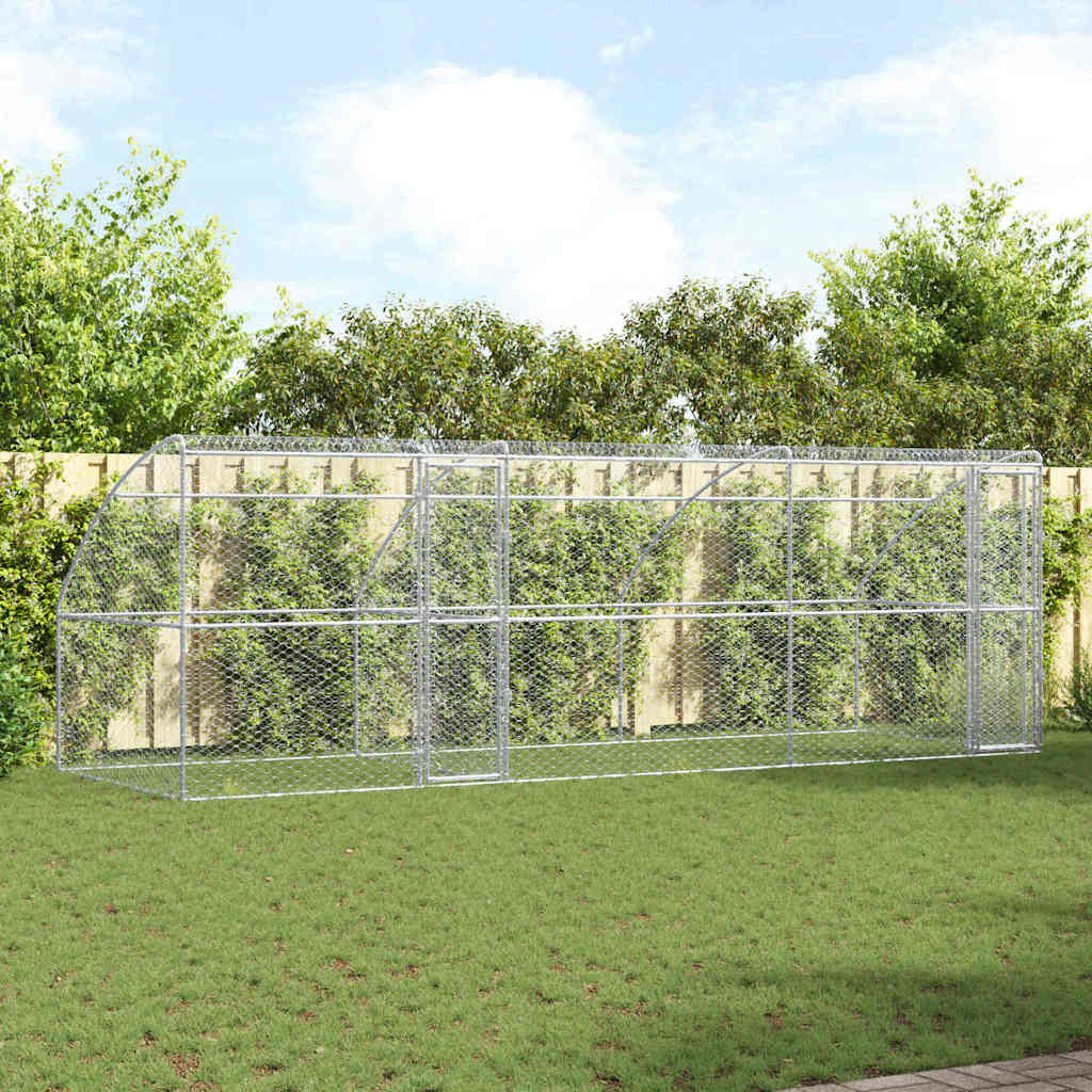 Hondenhok Zilver 2 X 2 X 2 M Verzinkt Staal