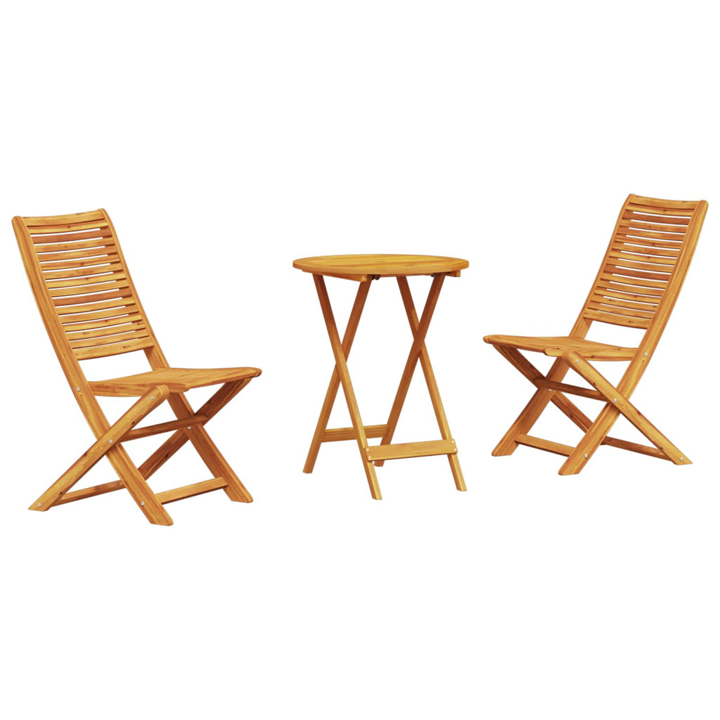 Vouw Bistro Set 3 St Bruin Massief Acaciahout