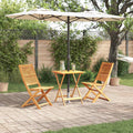 Vouw Bistro Set 3 St Bruin Massief Acaciahout