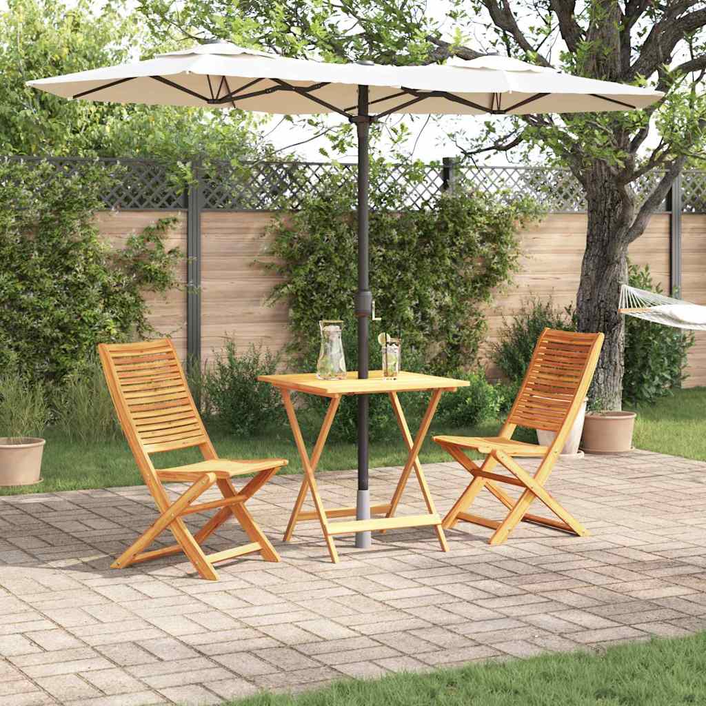 Vouw Bistro Set 3 St Bruin Massief Acaciahout