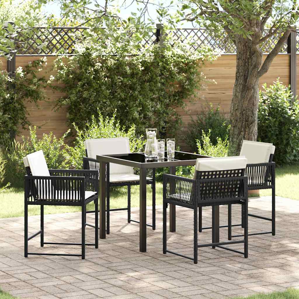 Tuin Eettafelset 5 St Poly Rattan
