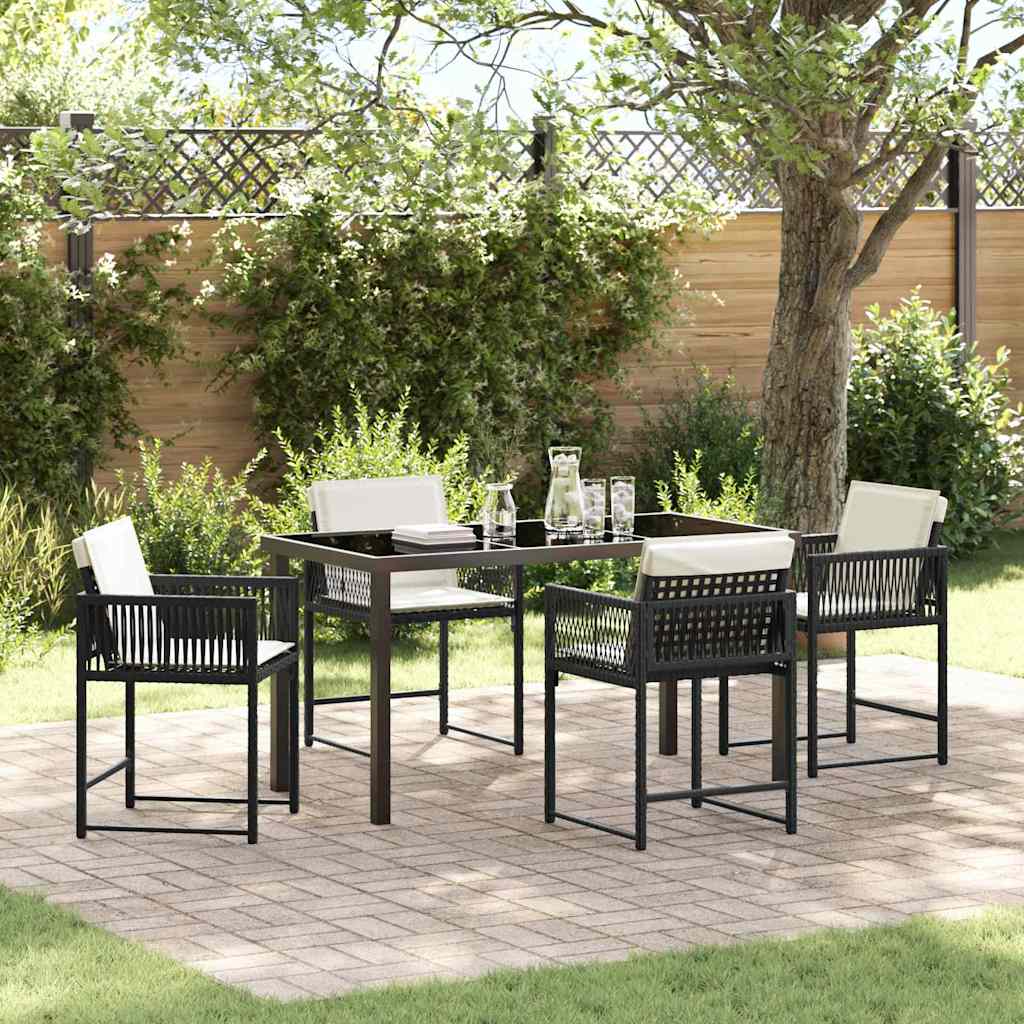 Tuin Eettafelset 5 St Poly Rattan