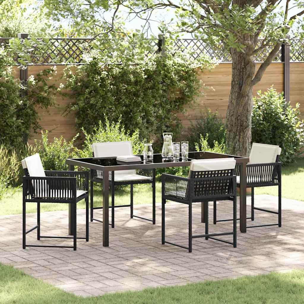 Tuin Eettafelset 5 St Poly Rattan