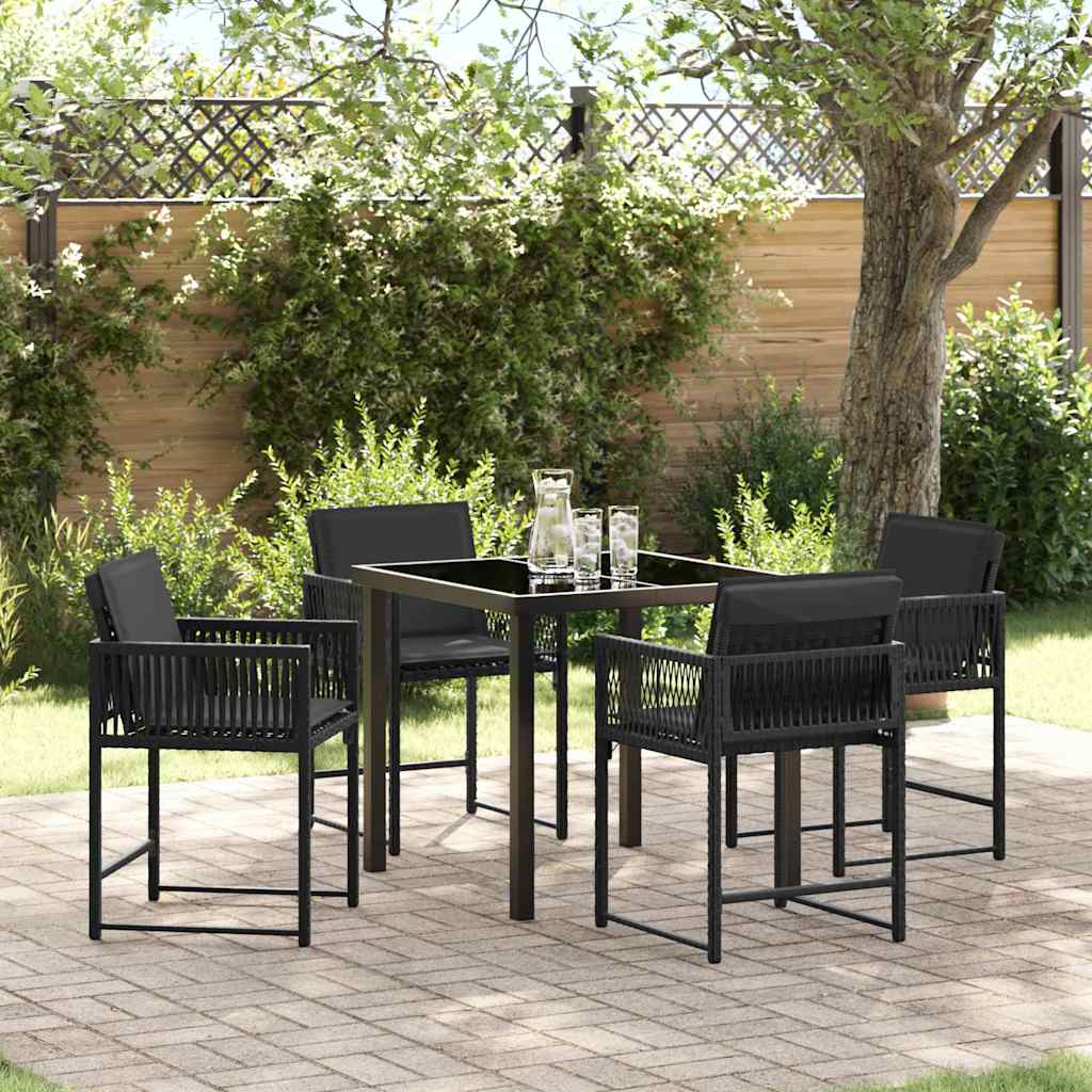 Tuin Eettafelset 5 St Poly Rattan