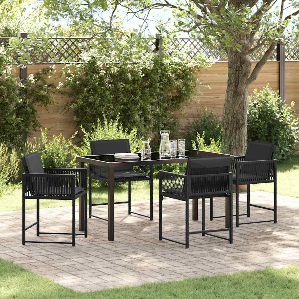Tuin Eettafelset 5 St Poly Rattan