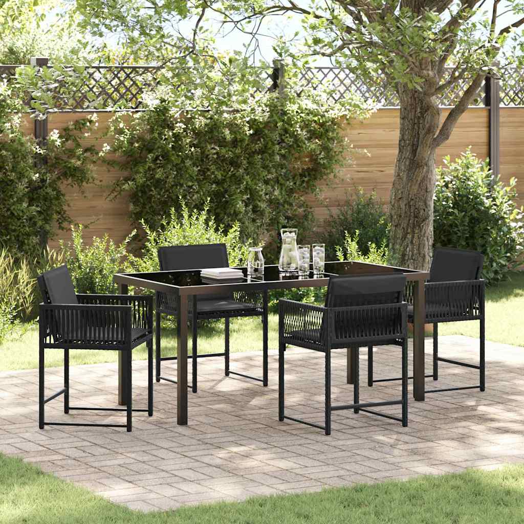 Tuin Eettafelset 5 St Poly Rattan