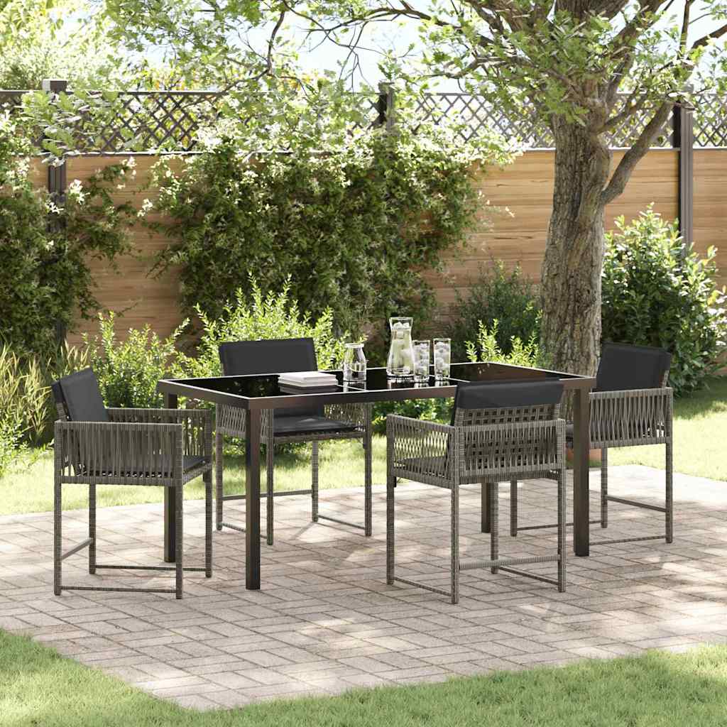 Tuin Eettafelset 5 St Poly Rattan