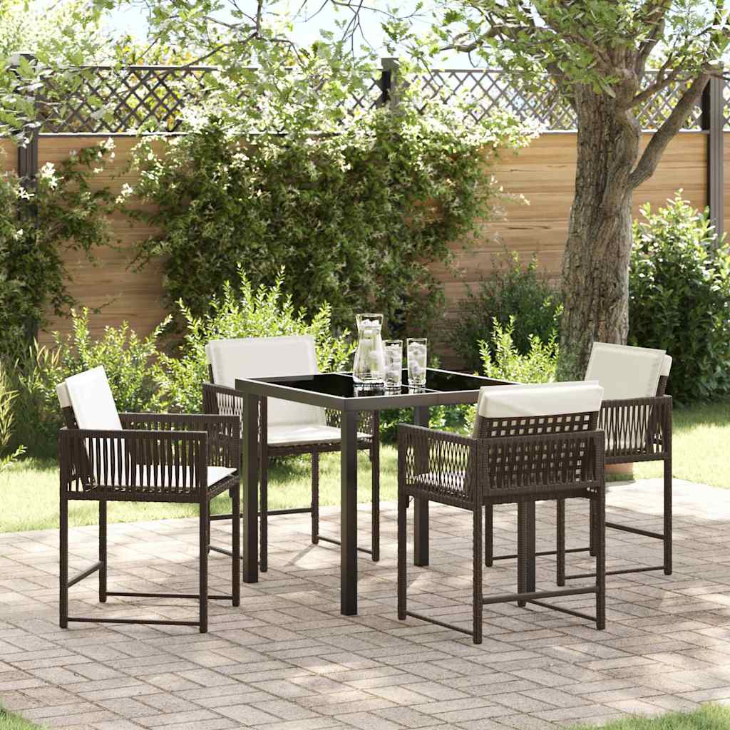 Tuin Eettafelset 5 St Poly Rattan